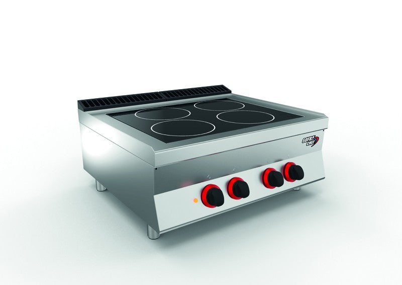 SOFRACHEF - Top vitrocéramique 4 zones de chauffe - 7STVC4E