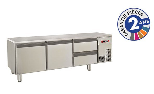 Soubassement réfrigéré positif - 2 tiroirs + 2 portes - 220 L - BR16CP02-2 - Baron