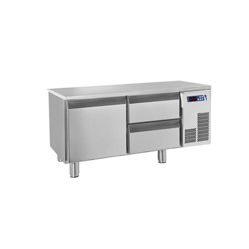 Soubassement réfrigéré sans dessus - 2 tiroirs + 1 porte - 140 L - Gamme 650 - Baron - BR12SP02-2