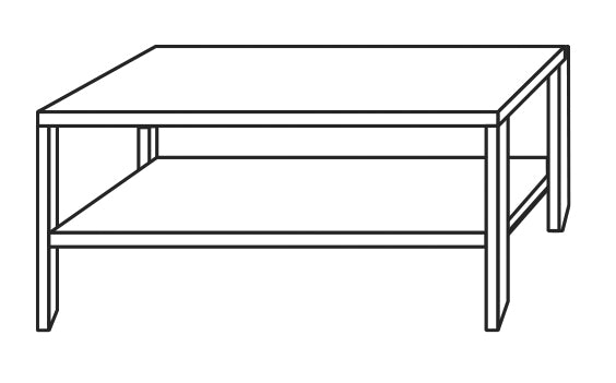 ÉTAGÈRE DE CHEF INOX - DOUBLE - LONG. 1600 MM