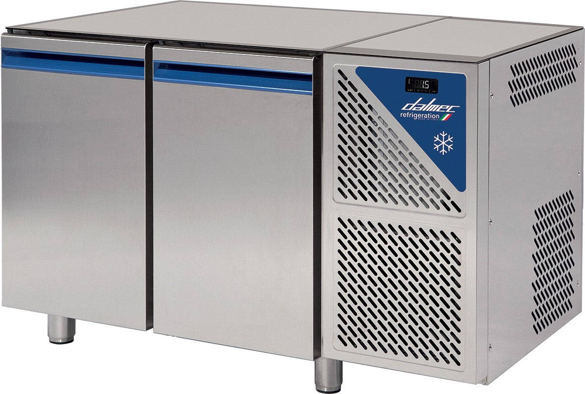 Table réfrigérée négative sans dessus -18/-22°C - 396 L - 2 portes pleines - Avec groupe logé -TP802NSD-3 - Dalmec