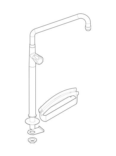 Tecnoinox - Colonne arrivée d’eau orientable pour fourneaux gaz - 399569