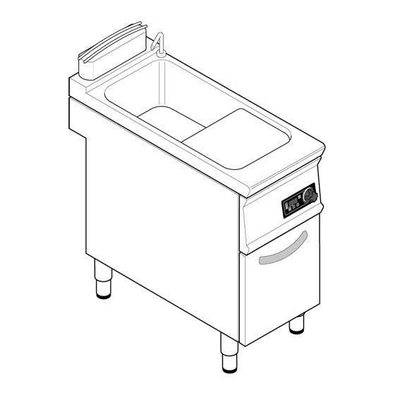 Tecnoinox - Cuiseur à pâtes électrique - 24 Litres - Commandes électroniques - gamme 700 - CPD4FE7