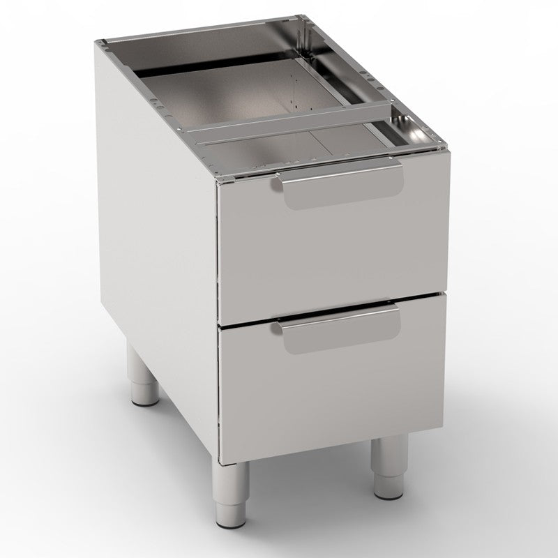 Tecnoinox - Support avec placard 2 tirroirs - Gamme 600 - VNC350