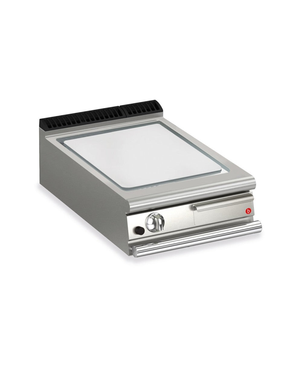 Top plancha gaz - Plaque rainurée 37,3 dm² - Chrome dur - Larg. 600 mm - 505 x 490 - Gamme QUEEN 700 - 70QSFTTG615 - Baron