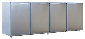 Unifrigor - Arrière-bar Inox - Série CLASSIC - Sans groupe - 4 larges portes pleines - 967 litres - U74LISG