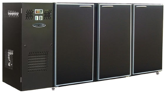 Unifrigor - Arrière-bar Skinplate - Série CLASSIC - Groupe logé - 3 moyennes portes pleines - 617 litres - U73MS