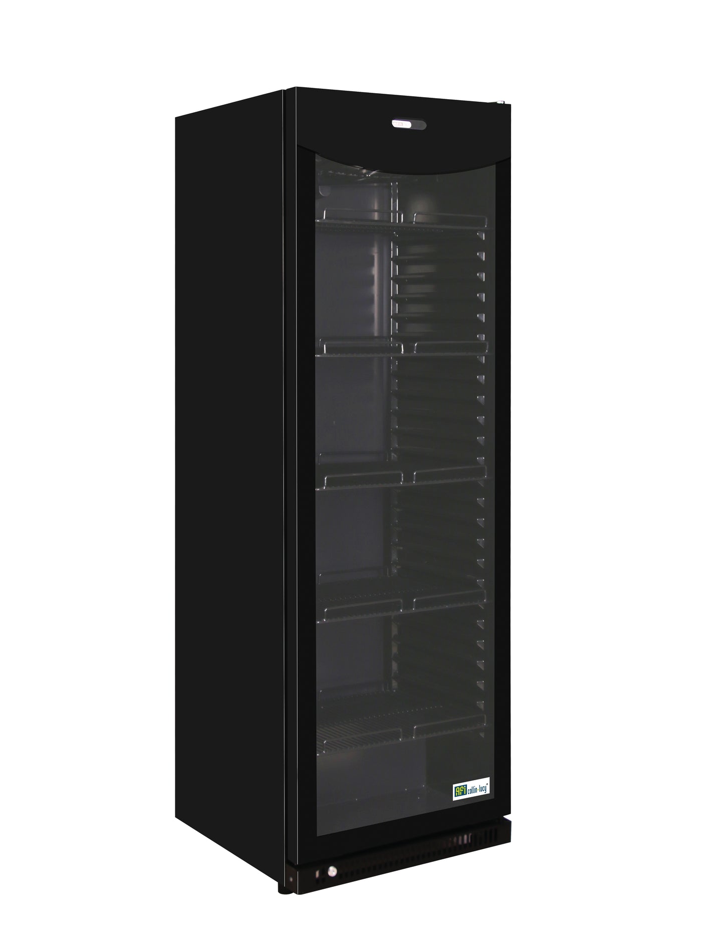Armoire réfrigérée positive 1 porte vitrée 382 L - Laquée Noir