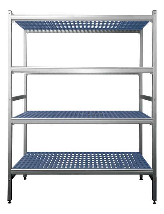 RAYONNAGE ALUMINIUM ECO 4 NIVEAUX CLAYETTES - POLYPROPYLENE