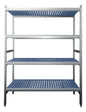 RAYONNAGE ALUMINIUM ECO 4 NIVEAUX CLAYETTES - POLYPROPYLENE