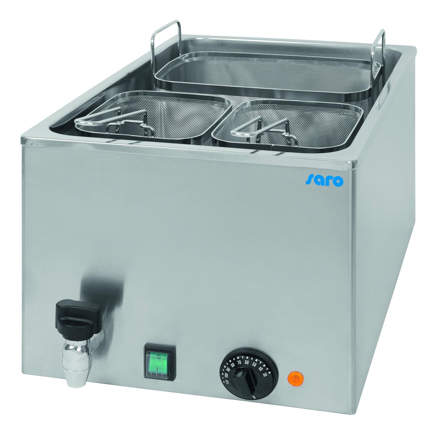 CUISEUR A PATES ELECTRIQUE DE TABLE, CUVE DE 25L - AVEC 1 PANIER GN1/3 ET 2 PANIERS GN1/6