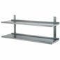 ETAGERE MURALE INOX PLEINE SUR CREMAILLERES - 2 NIVEAUX