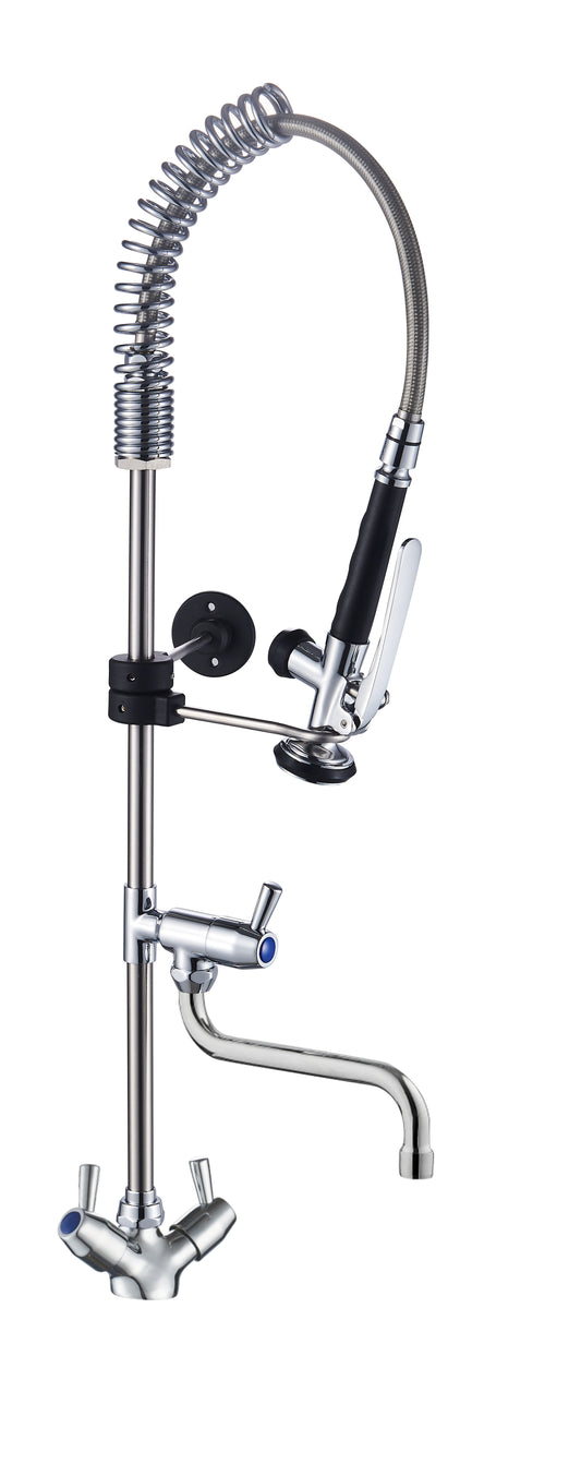 DOUCHETTE EC/EF SUR PLONGE, MONOTROU,1/4 DE TOUR - HAUTEUR 75 CM, AVEC COL DE CYGNE 300MM