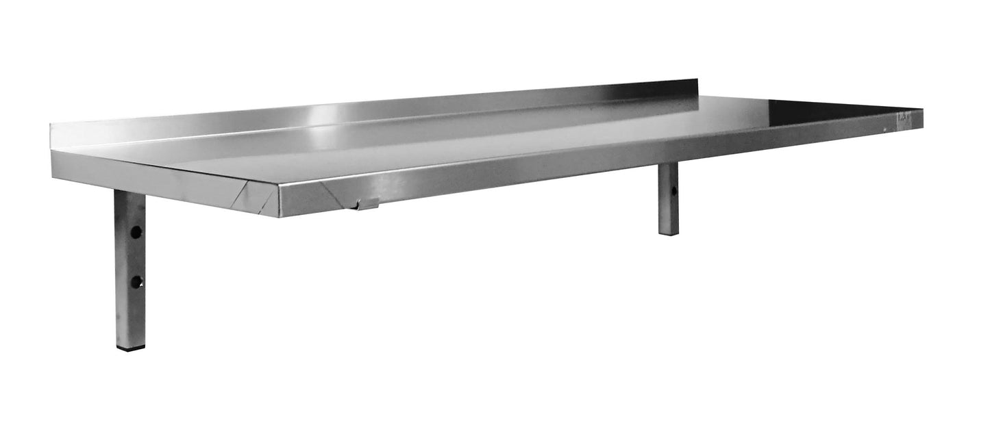 ETAGERE MURALE INOX PLEINE CONSOLES FIXES