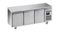 DESSERTE REFRIGEREE INOX CENTRALE, -2/+8°C,  -  3 P. GN1/1 SUR ROULETTES Ø 100 MM