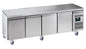 DESSERTE REFRIGEREE INOX CENTRALE, -2/+8°C,  -  4 P. GN1/1, SUR ROULETTES Ø 100 MM