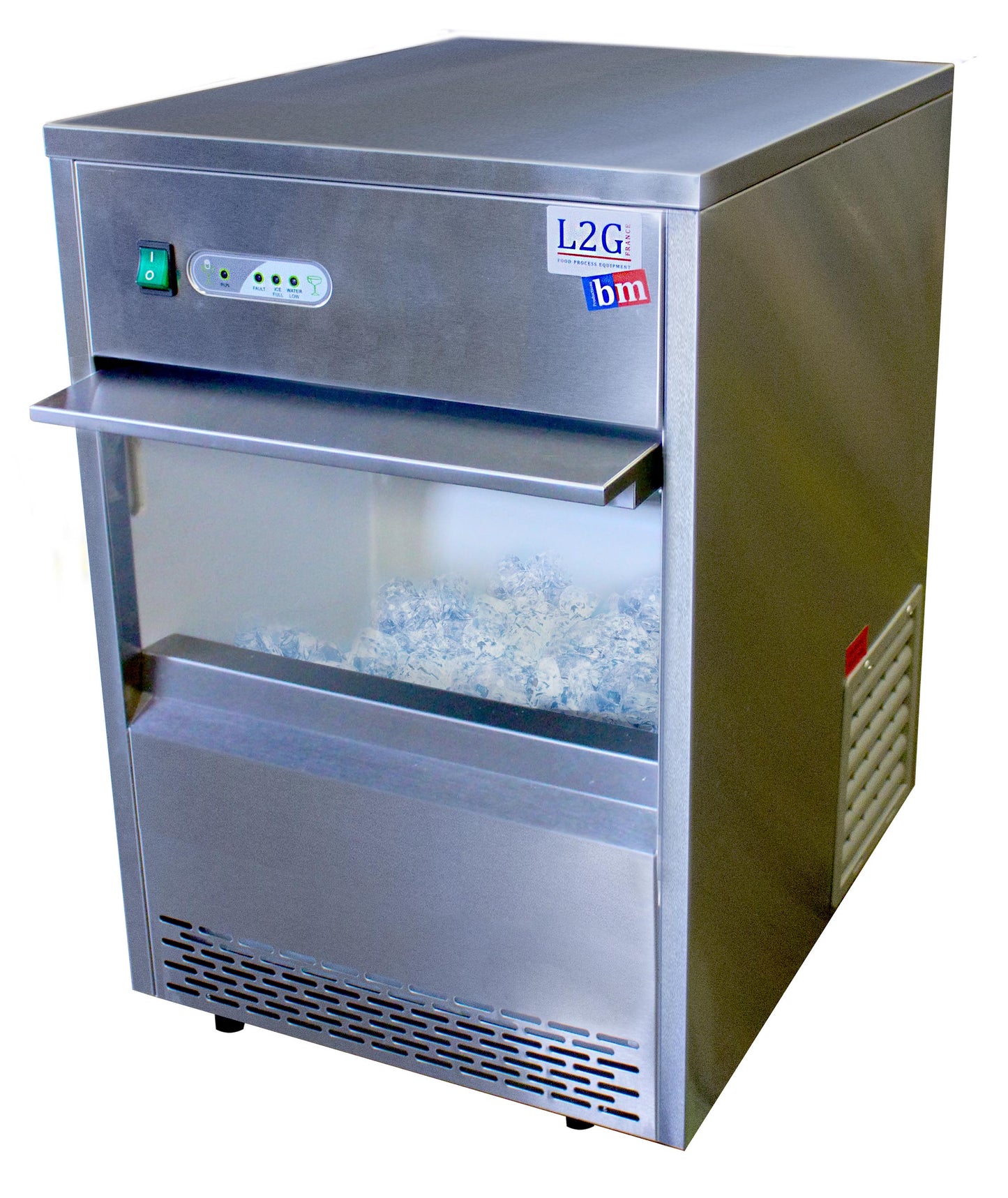 MACHINE A GLACONS CREUX, CAP. 26 KG/24H AVEC - RESERVE DE 6 KG, GAZ R600A