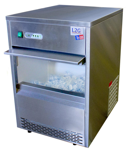 MACHINE A GLACONS CREUX, CAP. 26 KG/24H AVEC - RESERVE DE 6 KG, GAZ R600A
