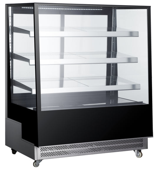 VITRINE DE PRESENTATION A PATISSERIE +2/+8°C,  - CAP. 650L, 3 ETAGERES EN VERRE REGLABLES
