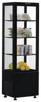 VITRINE REFRIGEREE NOIRE 235 LITRES 0/+12°C - AVEC ECLAIRAGE, 3 GRILLES REGLABLES