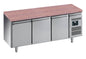 DESSERTE REFRIGEREE INOX, -2/+8°C,  - DESSUS GRANIT 3 PORTES POUR GRILLES 600X400 MM
