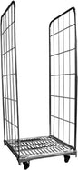 ROLLCONTAINER AVEC SOCLE METALLIQUE - 2 RIDELLES LATERALES