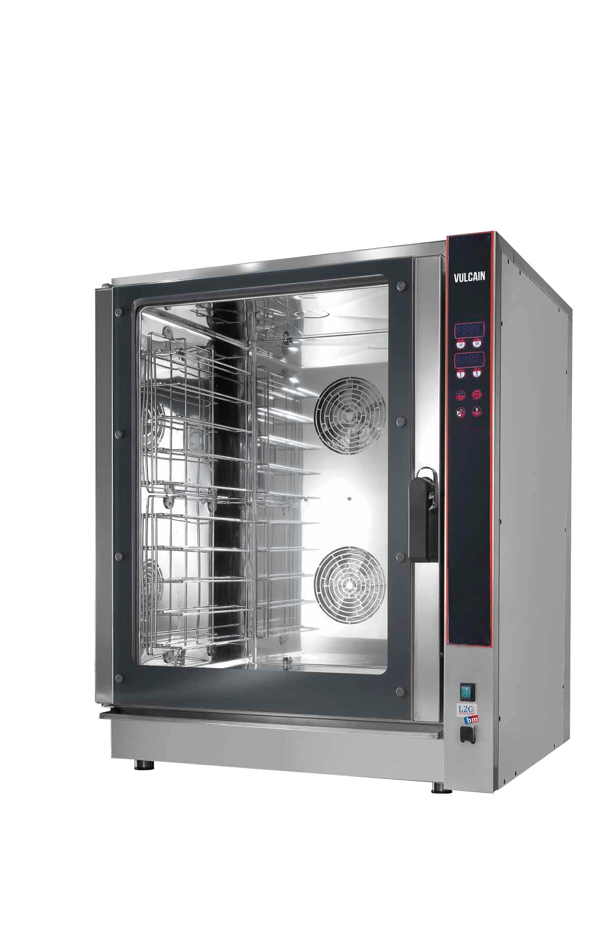 FOUR ELECTRIQUE MIXTE  10 NIV. GN1/1 OU 600X400 MM - VENTILATION LATERALE, INJECTION D'EAU,PROGRAMMABLE