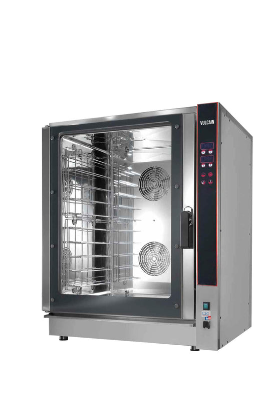 FOUR ELECTRIQUE MIXTE  10 NIV. GN1/1 OU 600X400 MM - VENTILATION LATERALE, INJECTION D'EAU,PROGRAMMABLE