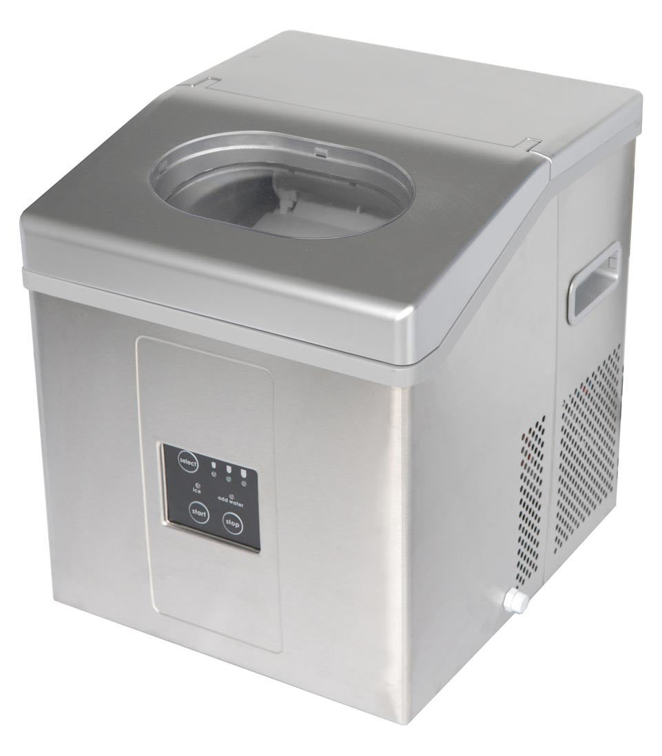 MACHINE A GLACONS CREUX RONDS CARROSSERIE INOX - CAP.15KG/24H, RESERVE 2 KG, GAZ R600A