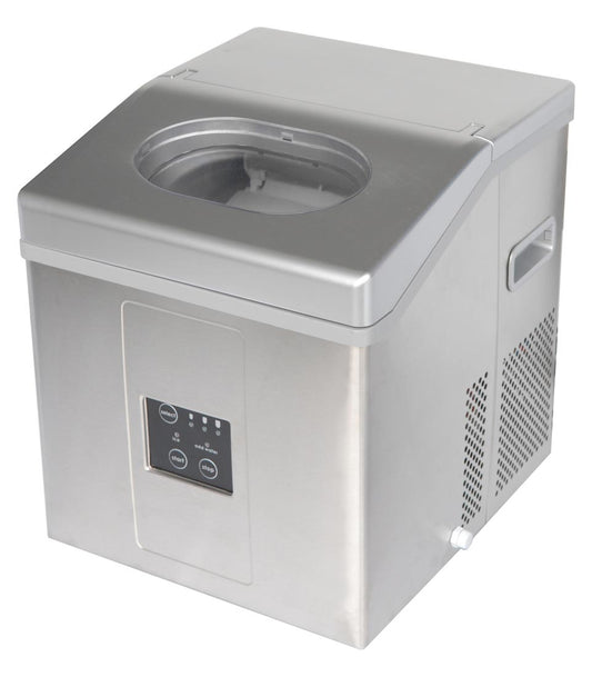 MACHINE A GLACONS CREUX RONDS CARROSSERIE INOX - CAP.15KG/24H, RESERVE 2 KG, GAZ R600A