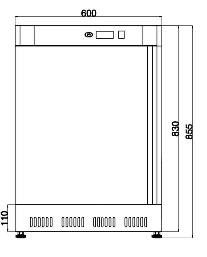 Armoire réfrigérée négative 1 porte pleine 120 L - Laquée blanche