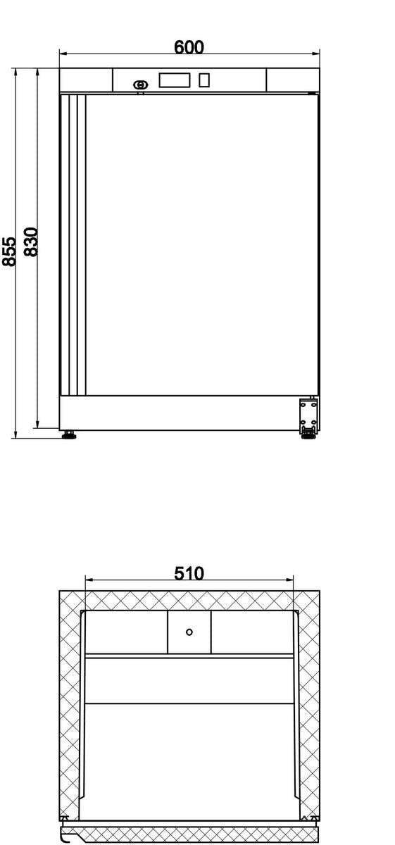 ARMOIRE POSITIVE - 1 PORTE PLEINE - 200 L - FINITION LAQUÉE BLANCHE