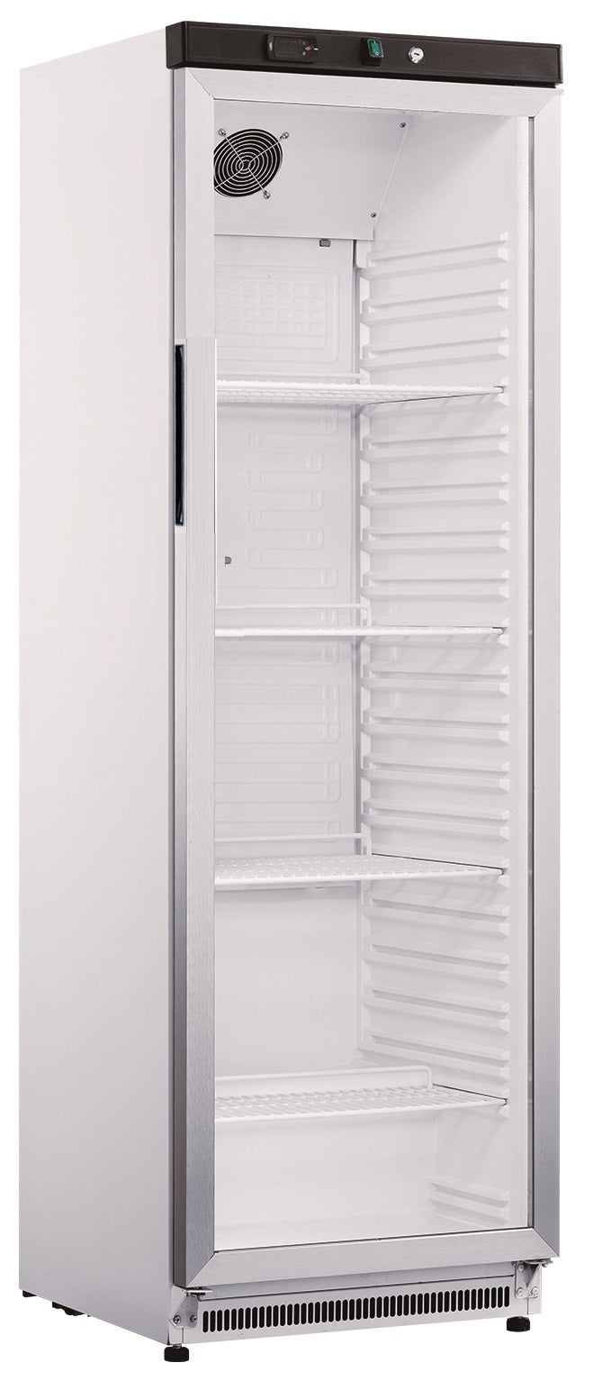 Armoire réfrigérée positive 1 porte vitrée 350 L - Laquée blanche