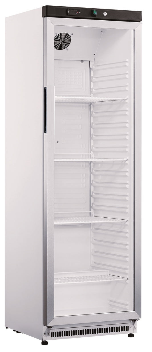 Armoire réfrigérée positive 1 porte vitrée 350 L - Laquée blanche