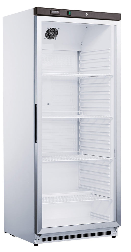 Armoire réfrigérée positive 1 porte vitrée 570 L - Laquée blanche