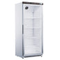 ARMOIRE POSITIVE PORTE VITRÉE - 600 L - FINITION BLANCHE