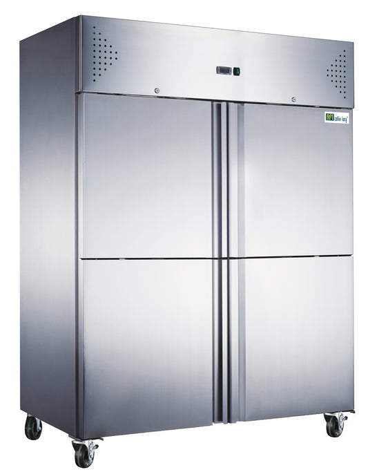 ARMOIRE RÉFRIGÉRÉE INOX GN 2/1 - 1400 L - NÉGATIVE - 4 DEMI PORTES