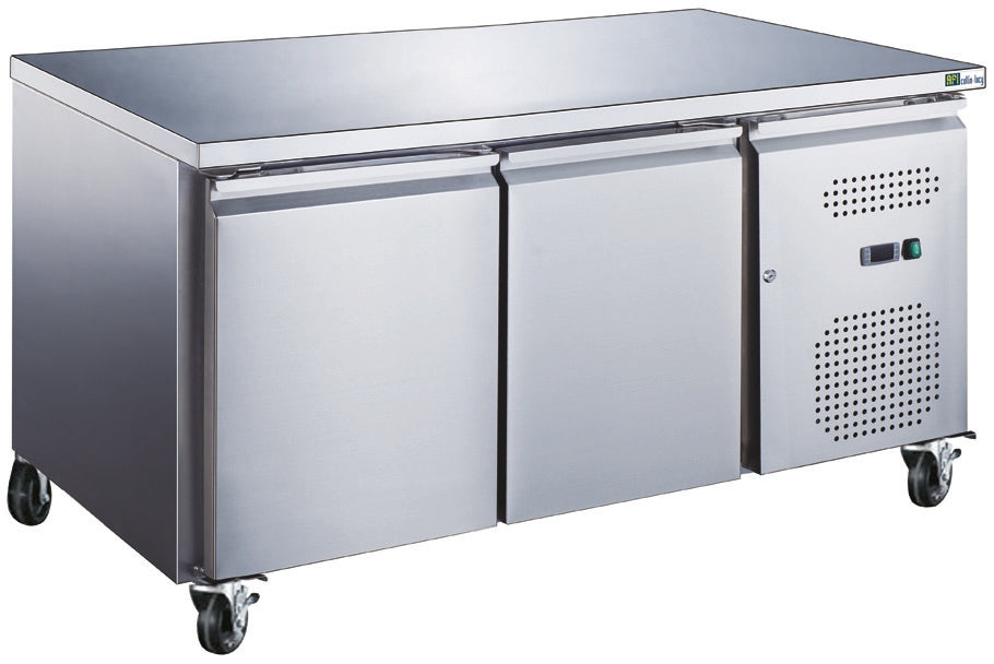 TABLE RÉFRIGÉRÉE POSITIVE GN 1/1 - SANS DOSSERET - 2 PORTES