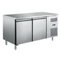 TABLE RÉFRIGÉRÉE POSITIVE GN 1/1 - SANS DOSSERET - 2 PORTES - CLASSE A