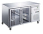 TABLE RÉFRIGÉRÉE POSITIVE GN 1/1 - PROF 700 - 2 PORTES VITRÉES