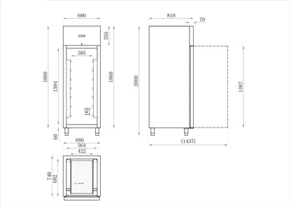 ARMOIRE RÉFRIGÉRÉE INOX À POISSONS - POSITIVE - 600 L