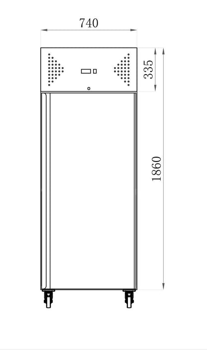 ARMOIRE RÉFRIGÉRÉE INOX PÂTISSIÈRE - NÉGATIVE - 600 X 400