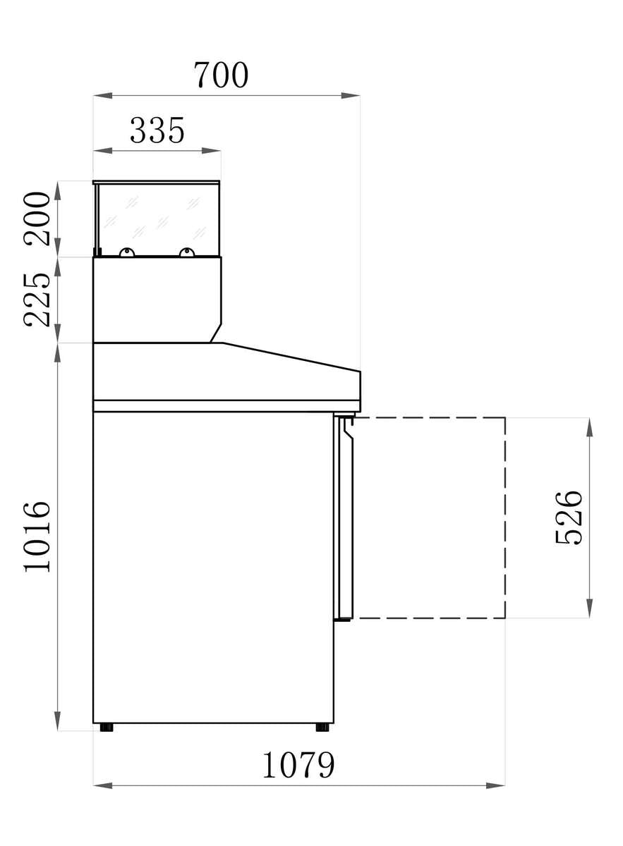 MEUBLE PIZZAS RÉFRIGÉRÉ POSITIF - GAMME ECO - 3 PORTES