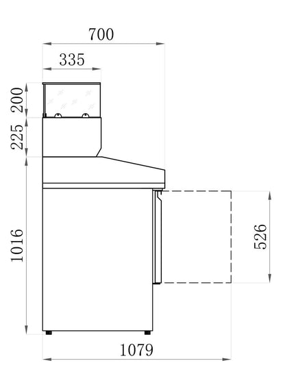 MEUBLE PIZZAS RÉFRIGÉRÉ POSITIF - GAMME ECO - 3 PORTES