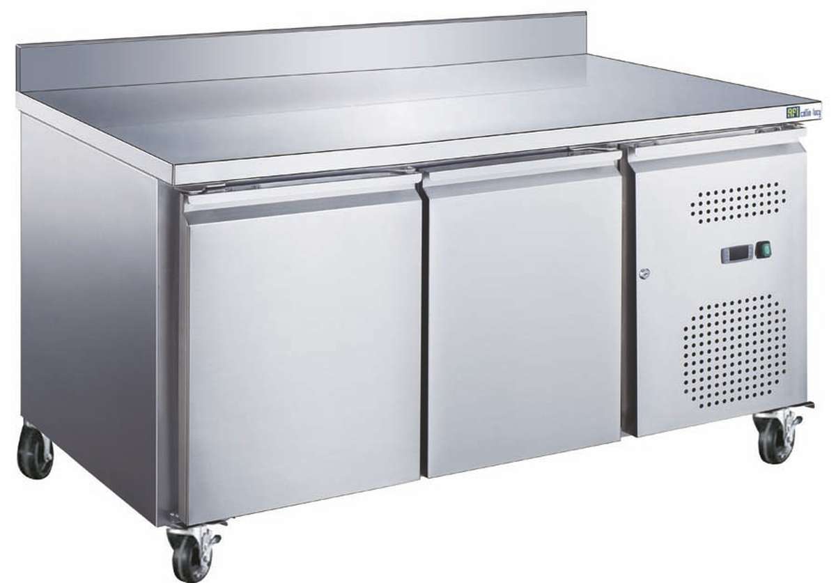 TABLE RÉFRIGÉRÉE POSITIVE - AVEC DOSSERET - 2 PORTES