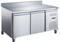 TABLE RÉFRIGÉRÉE POSITIVE - AVEC DOSSERET - 2 PORTES