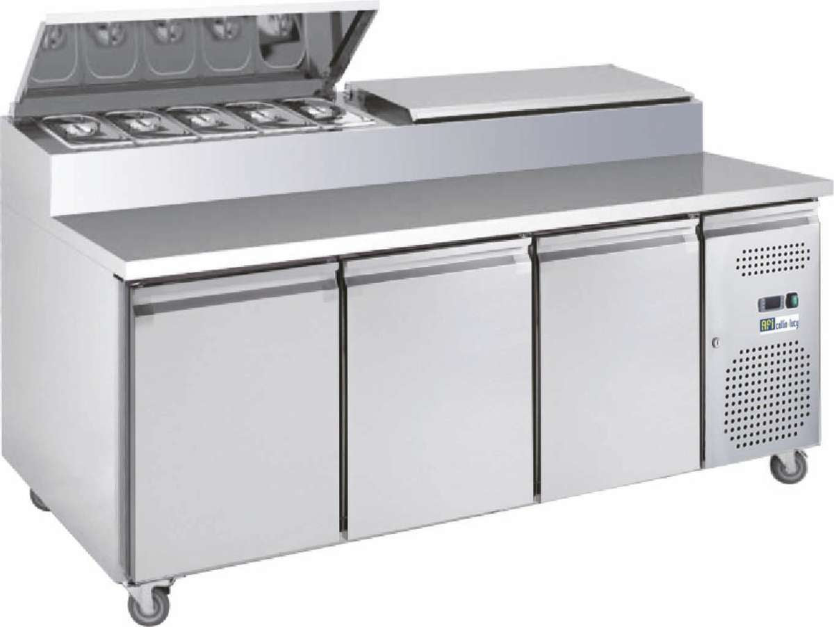 MEUBLE DE PRÉPARATION POSITIF - 3 PORTES - PROF 700 MM