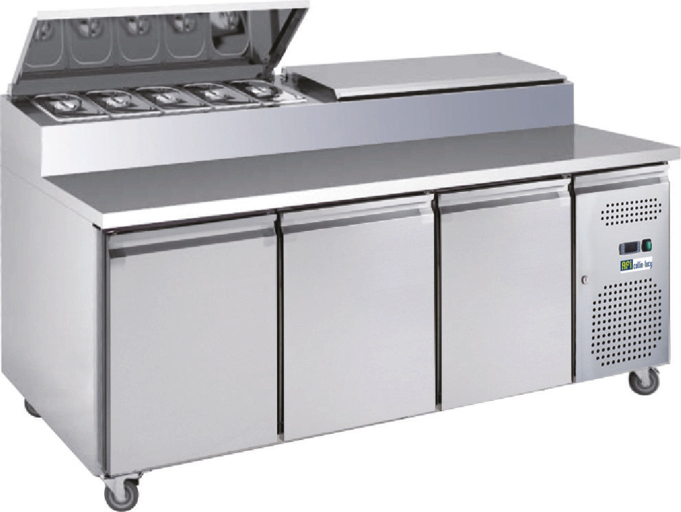 MEUBLE DE PRÉPARATION POSITIF - 3 PORTES - PROF 800 MM