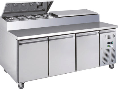 MEUBLE DE PRÉPARATION POSITIF - 3 PORTES - PROF 800 MM