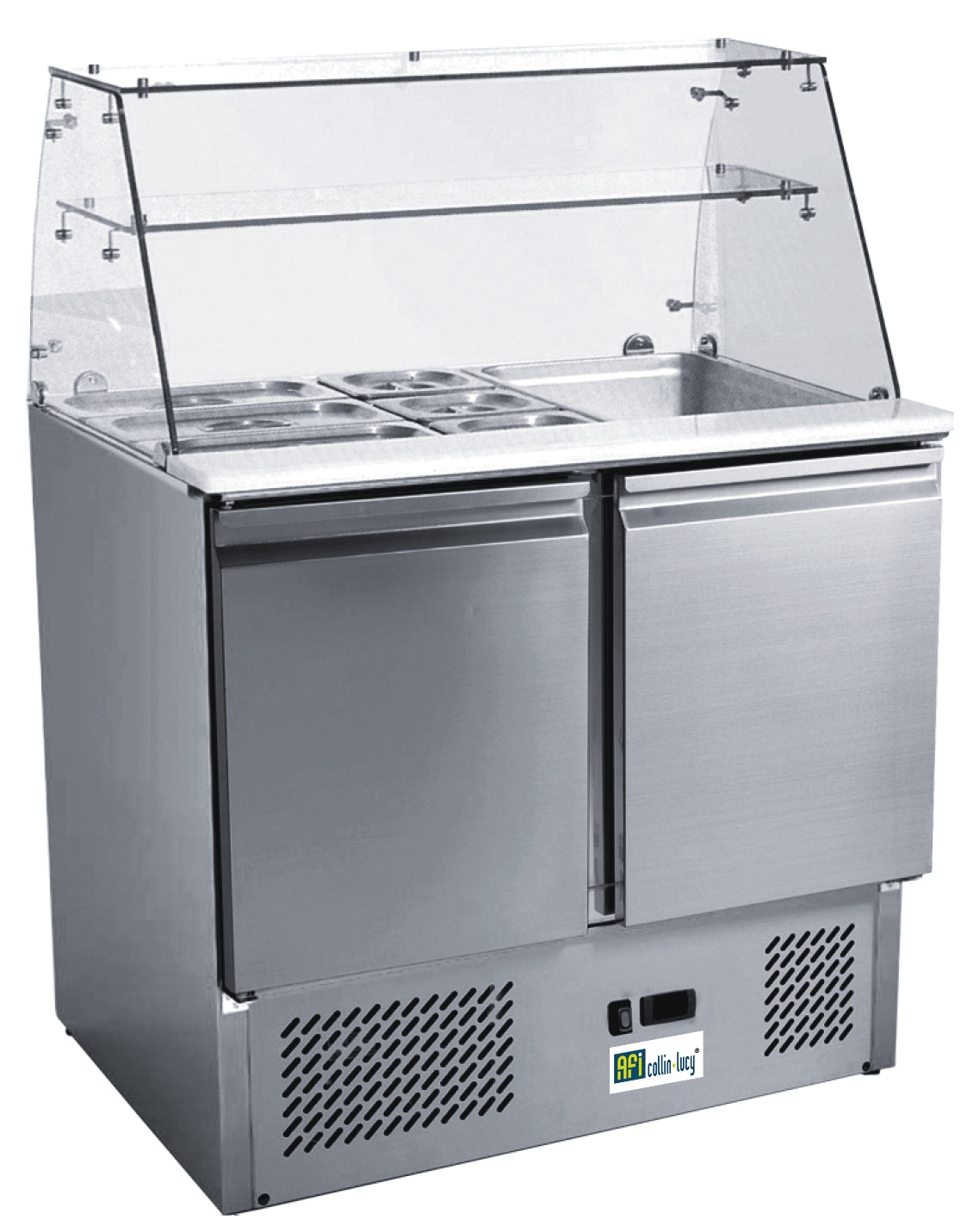 SALADETTE POSITIVE AVEC STRUCTURE VITRÉE - 2 PORTES